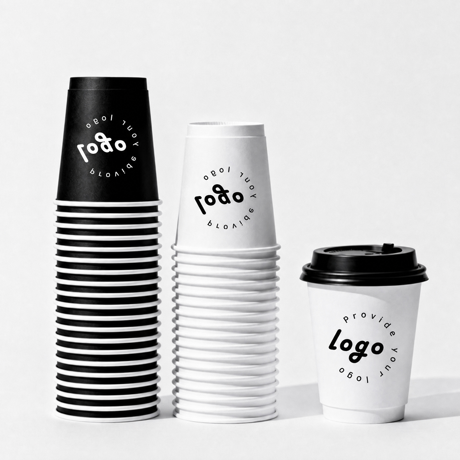 Custom printed double-wall paper coffee cups